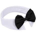 Bandeau blanc avec un grand nœud noir sur fond blanc
