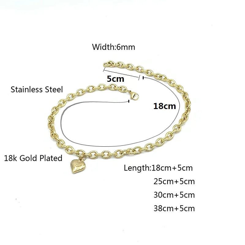 Collier chat à breloques couleur or 6mm