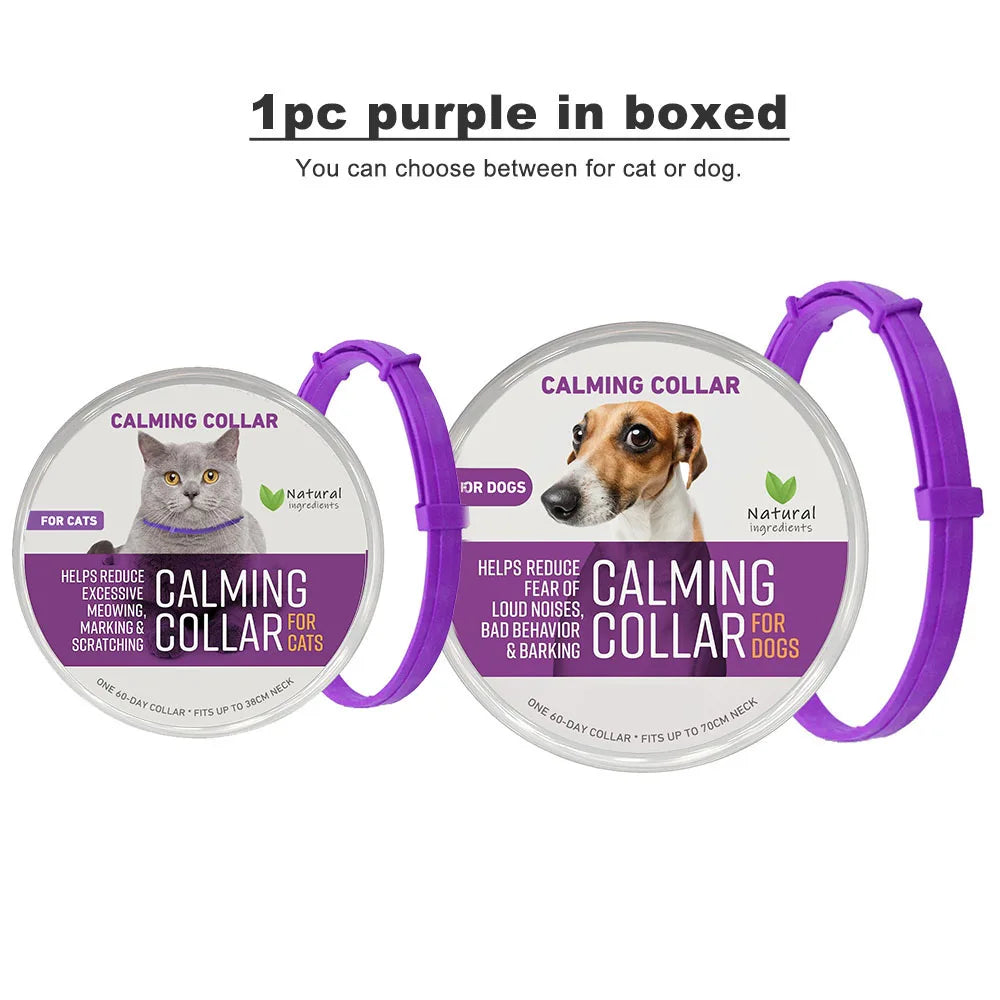 Collier apaisant en plastique pour chien et chat