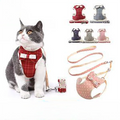 1 Adjustable Plaid Pet Harness with Leash for Cats, Soft Comfortable Vest, Pet Supplies, Kitten Walking Gear