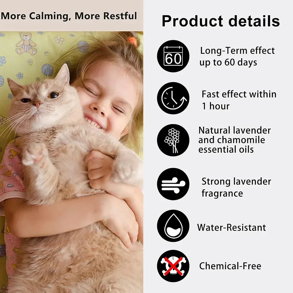 Collier apaisant en plastique pour chien et chat
